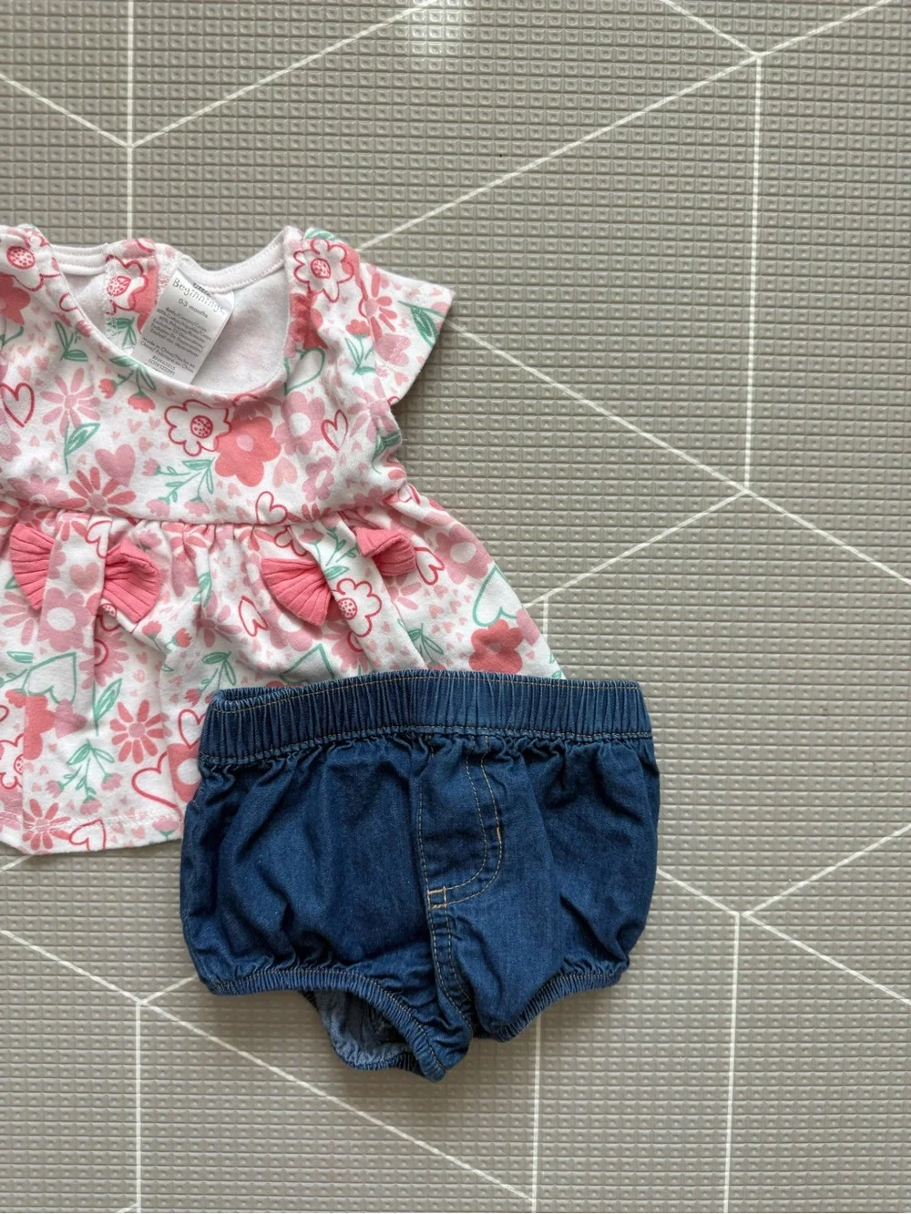 Cat & Jack|Baby girl Floral tunic dress &  diaper cover Set